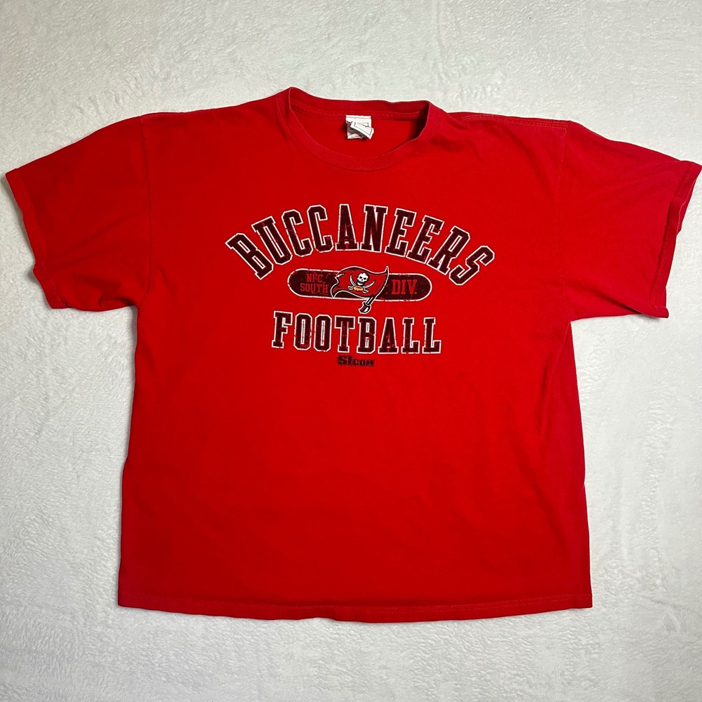 NFL Tampa Bay Buccaneers Football T-Shirt Mens Large Red Short Sleeve Graphic